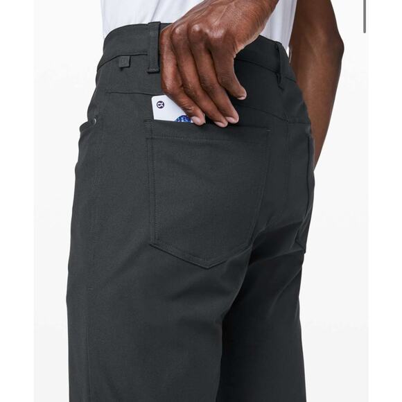 Lululemon ABC Pant Slim Warpstreme Obsidian Gray Stretch 5 Pocket Pants mens 28 - Picture 12 of 17